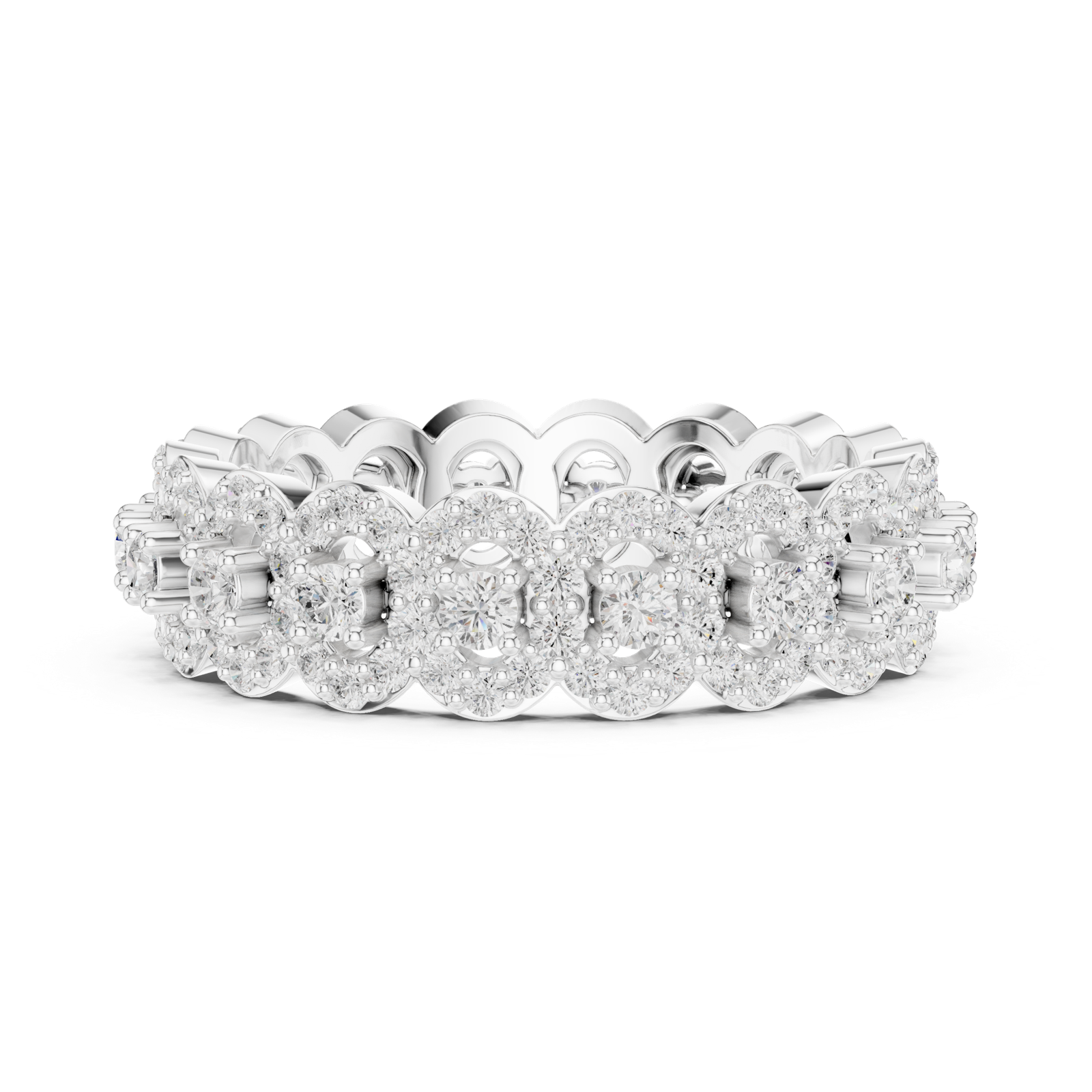 Gold Ring DDLR-366, White Gold, view 3