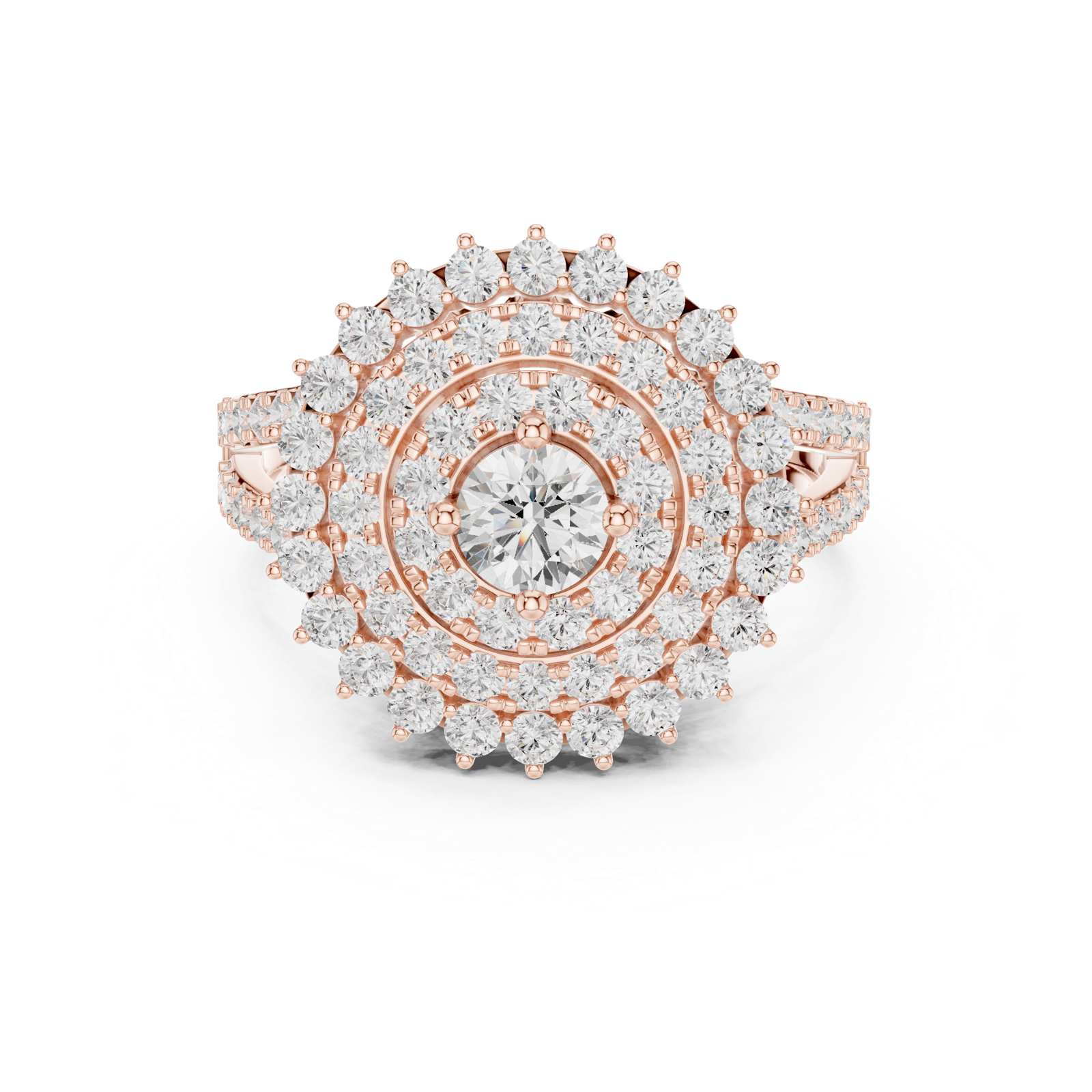 Gold Ring DDLR-761, Rose Gold, view 4