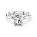 Gold Jewelry L36-10, Radiant center stone, White Gold