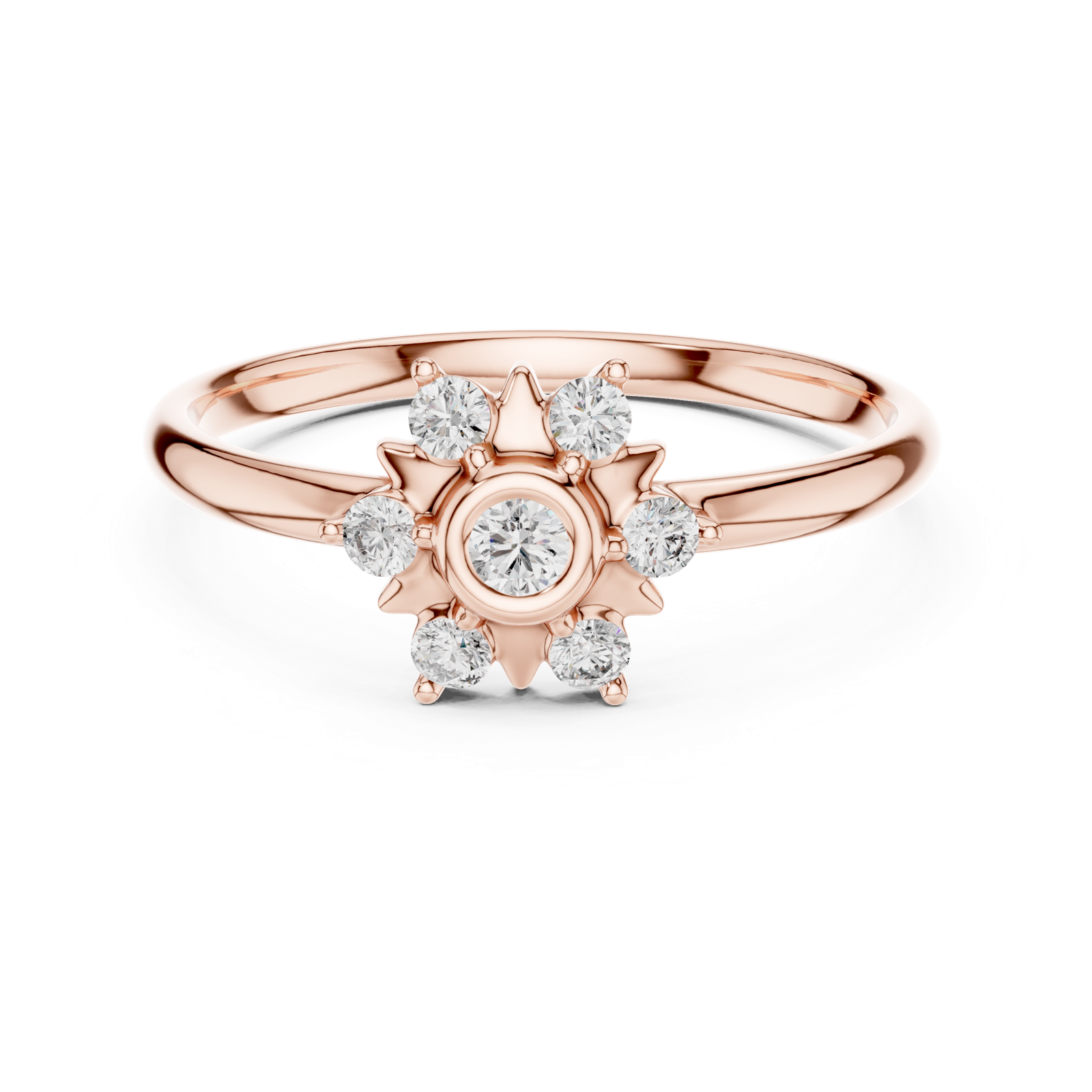 Gold Ring 1 (341), Rose Gold, view 4