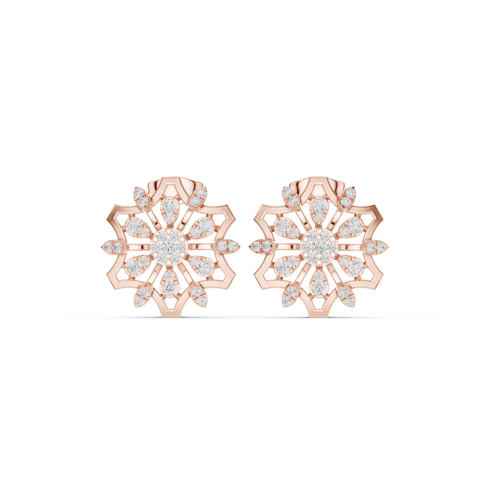 Gold Earrings 9-10016PE, Rose Gold