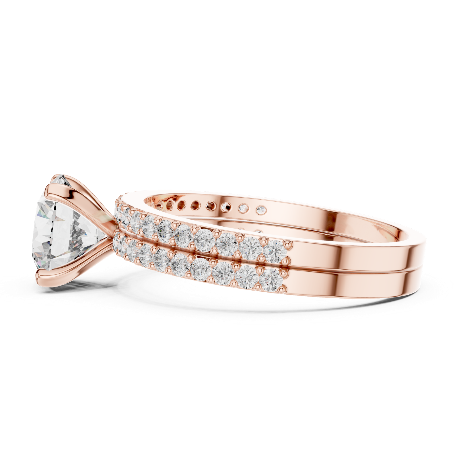Gold Ring DDLR-008, Rose Gold, view 3