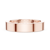 14K Solid Gold Lab Diamond Solitaire Ring, Rose Gold, view 3