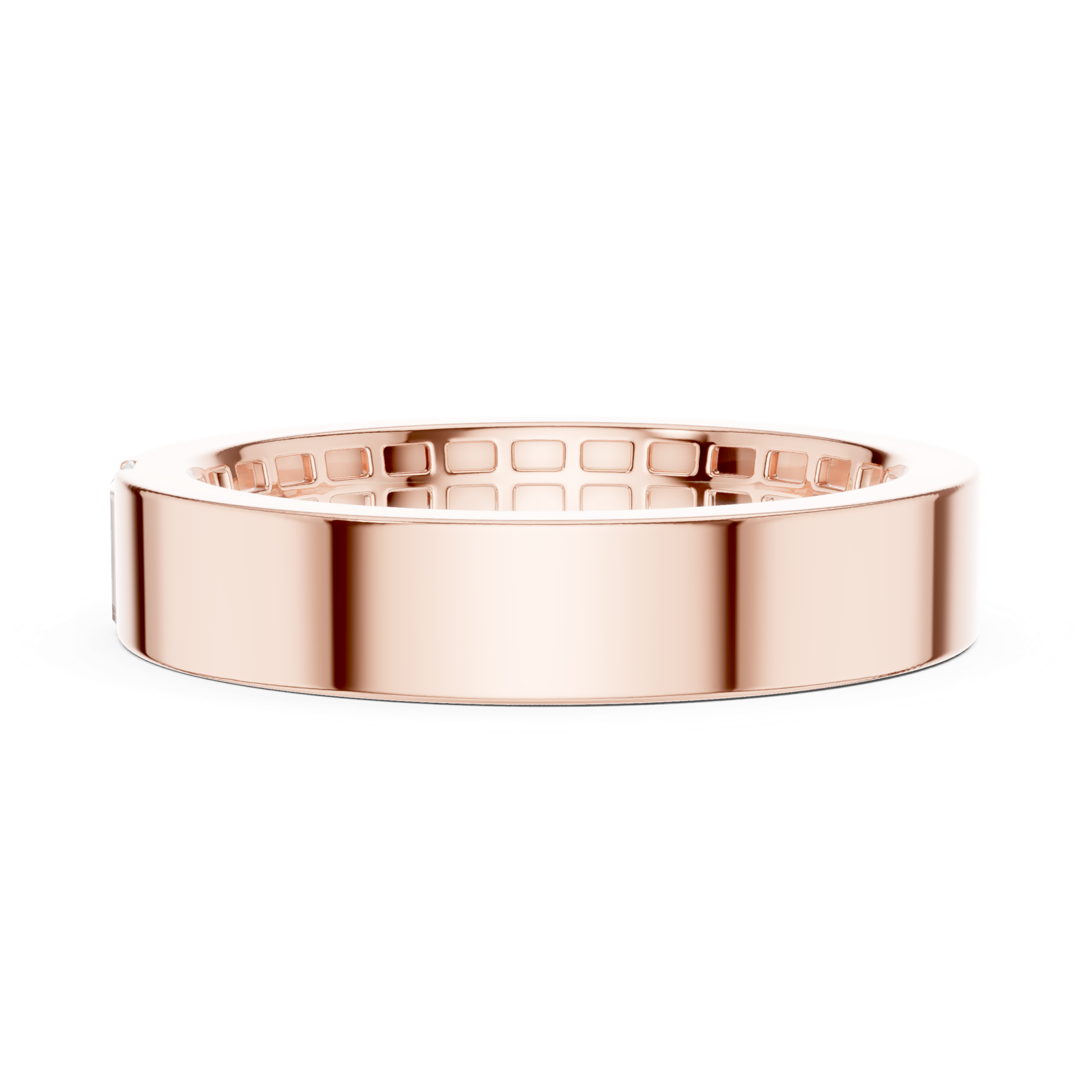 14K Solid Gold Lab Diamond Solitaire Ring, Rose Gold, view 3
