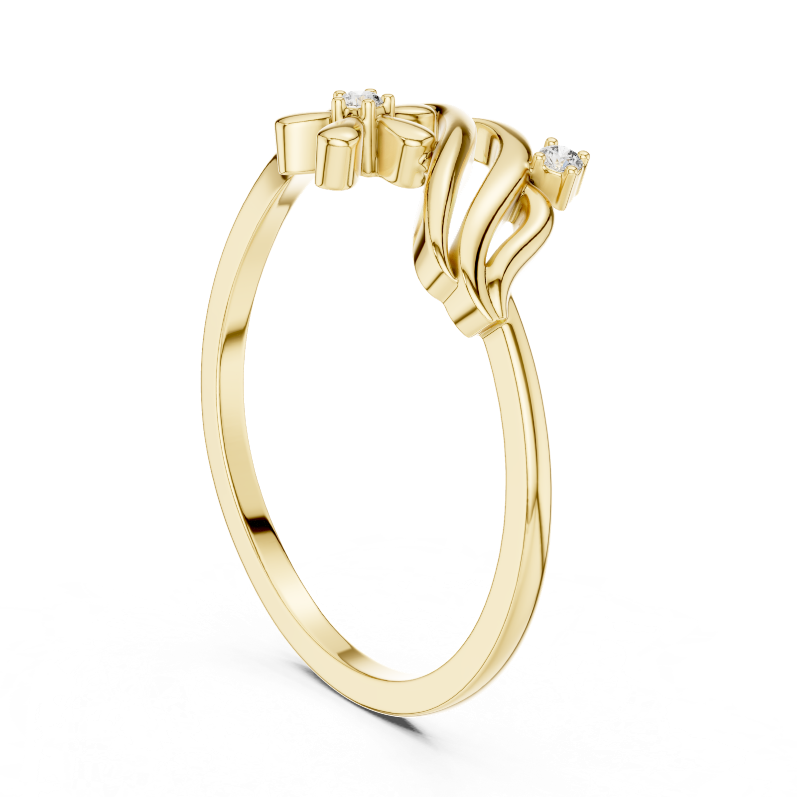 Gold Ring DR-6218, Yellow Gold, view 1