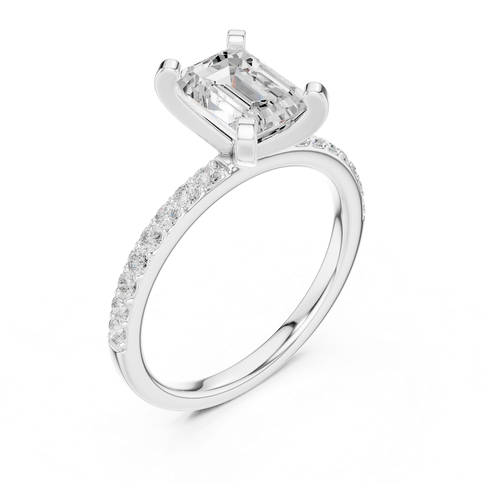 Gold Ring DDLR-886, White Gold, view 2