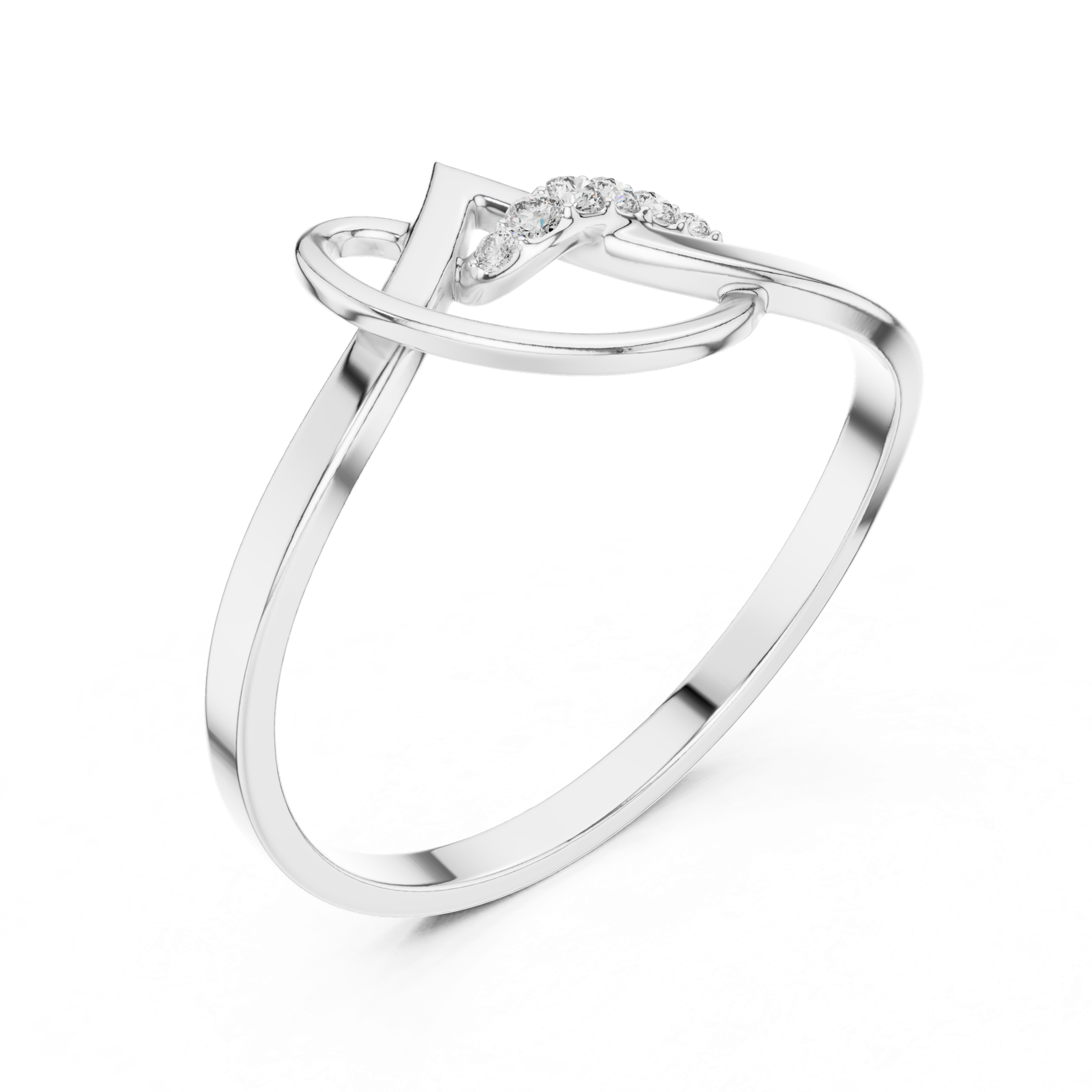 Gold Ring 1 (158), White Gold, view 2
