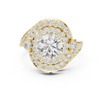 Gold Ring DDLR-402, Yellow Gold, view 4