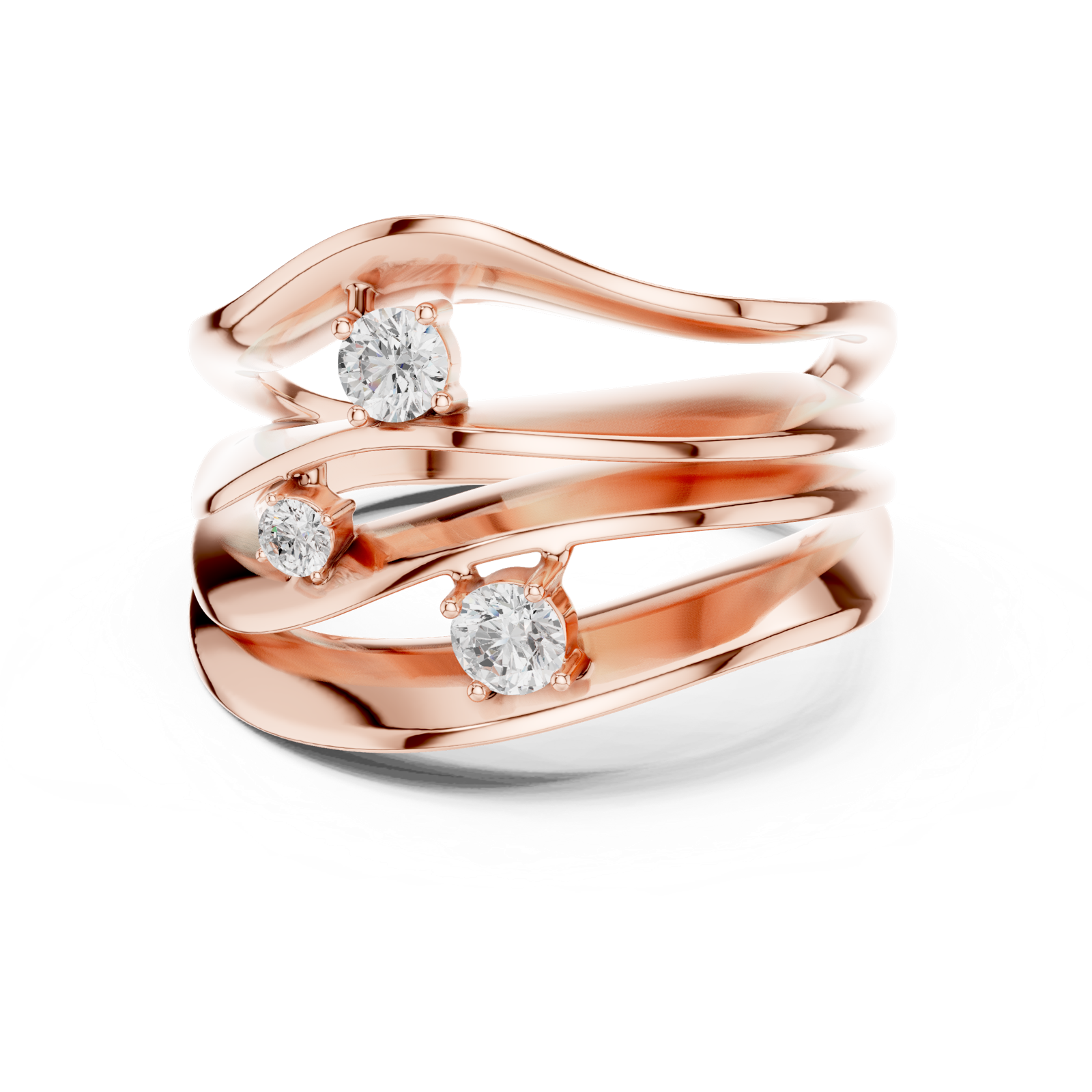 Gold Ring SBWR(64), Rose Gold, view 4