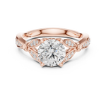 Gold Ring DDLR-938, Rose Gold, view 4