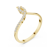 Gold Ring DDLR-741, Yellow Gold, view 2