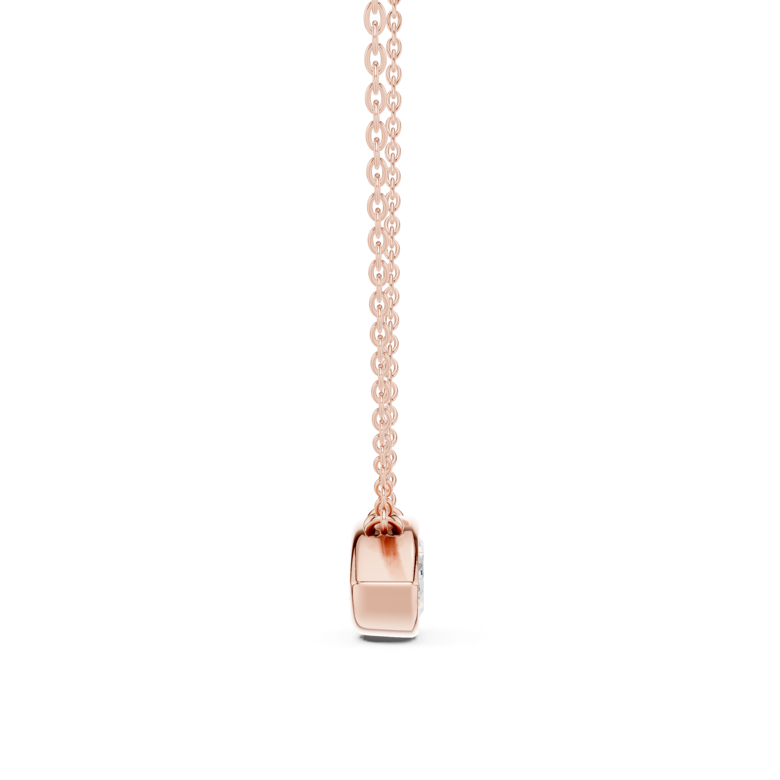 Gold Jewelry DDPO-007, Marquise center stone, Rose Gold, view 3