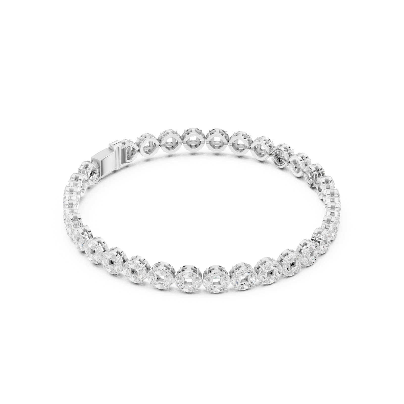 Gold Bracelet SBMB (14), White Gold, view 1