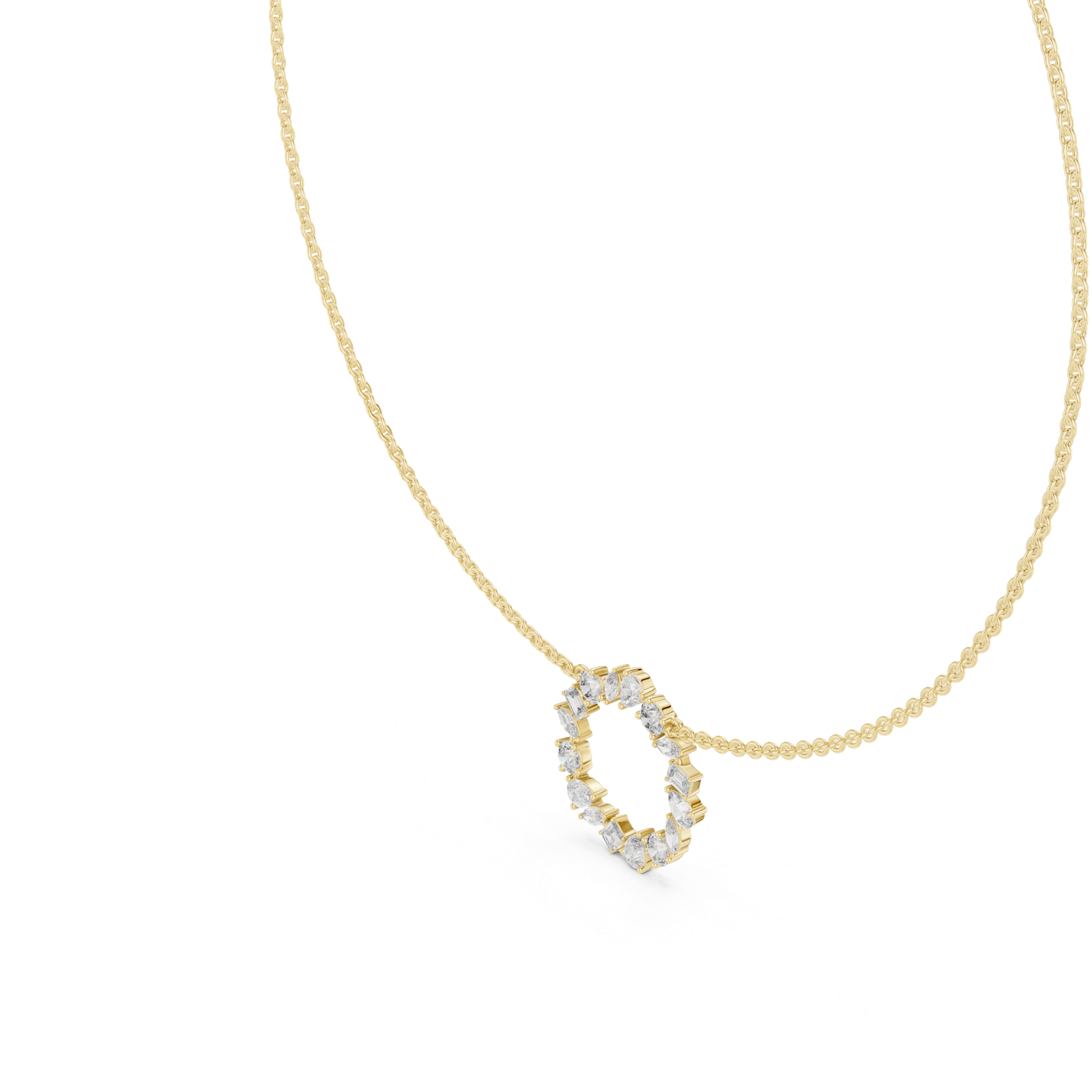 Gold Pendant GNK-0011, Yellow Gold, view 2