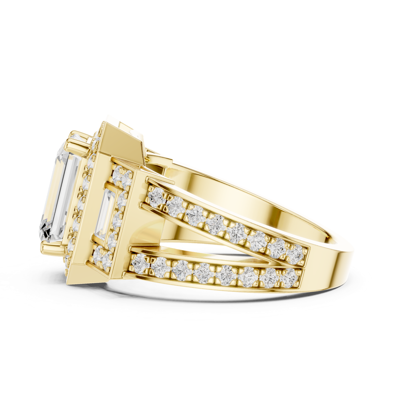 Gold Ring DDLR-266, Yellow Gold, view 3