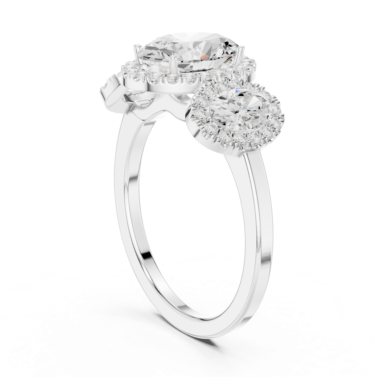 Gold Ring DDLR-1062, White Gold, view 1