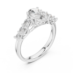 Gold Ring DDLR-704, White Gold, view 2