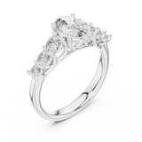 Gold Ring DDLR-704, White Gold, view 2