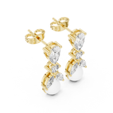 Gold Earrings AER-1, Yellow Gold, view 2
