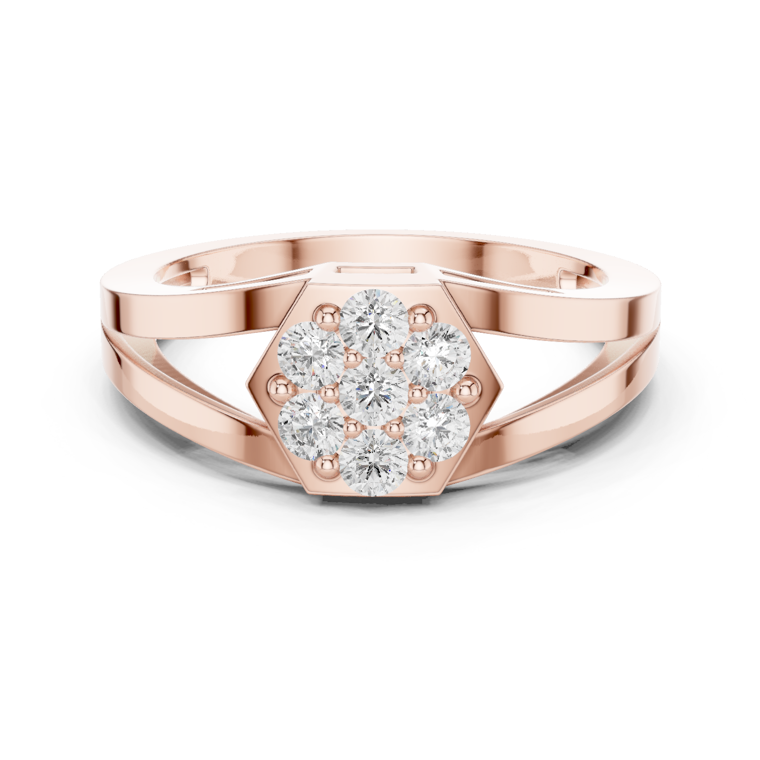 Gold Ring DDLR-736, Rose Gold