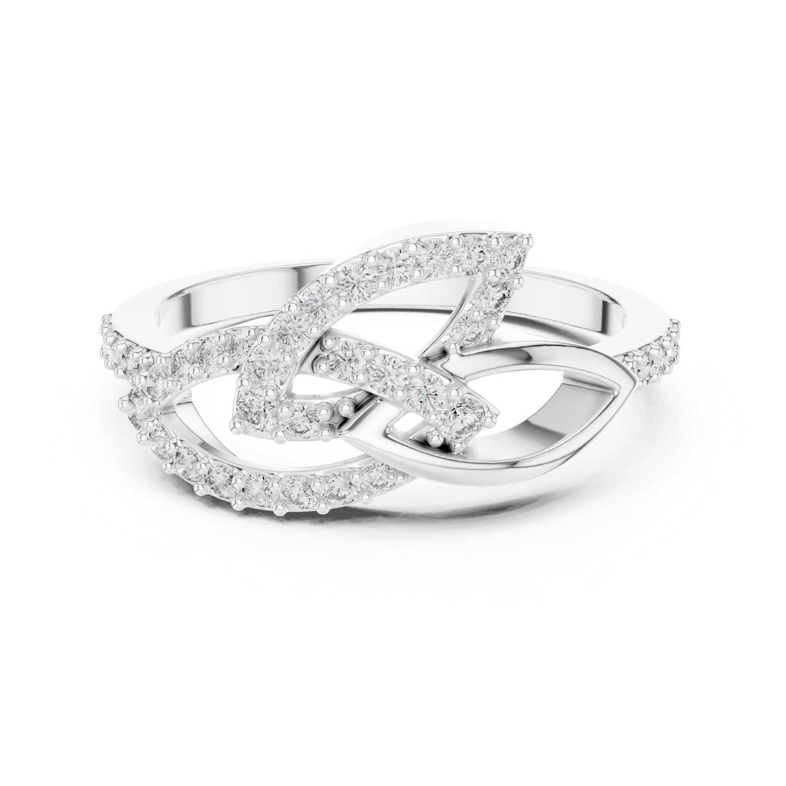 Gold Ring LR-01 (64), White Gold, view 4