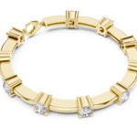 14K Solid Gold Lab Diamond Bracelet, Yellow Gold, view 2