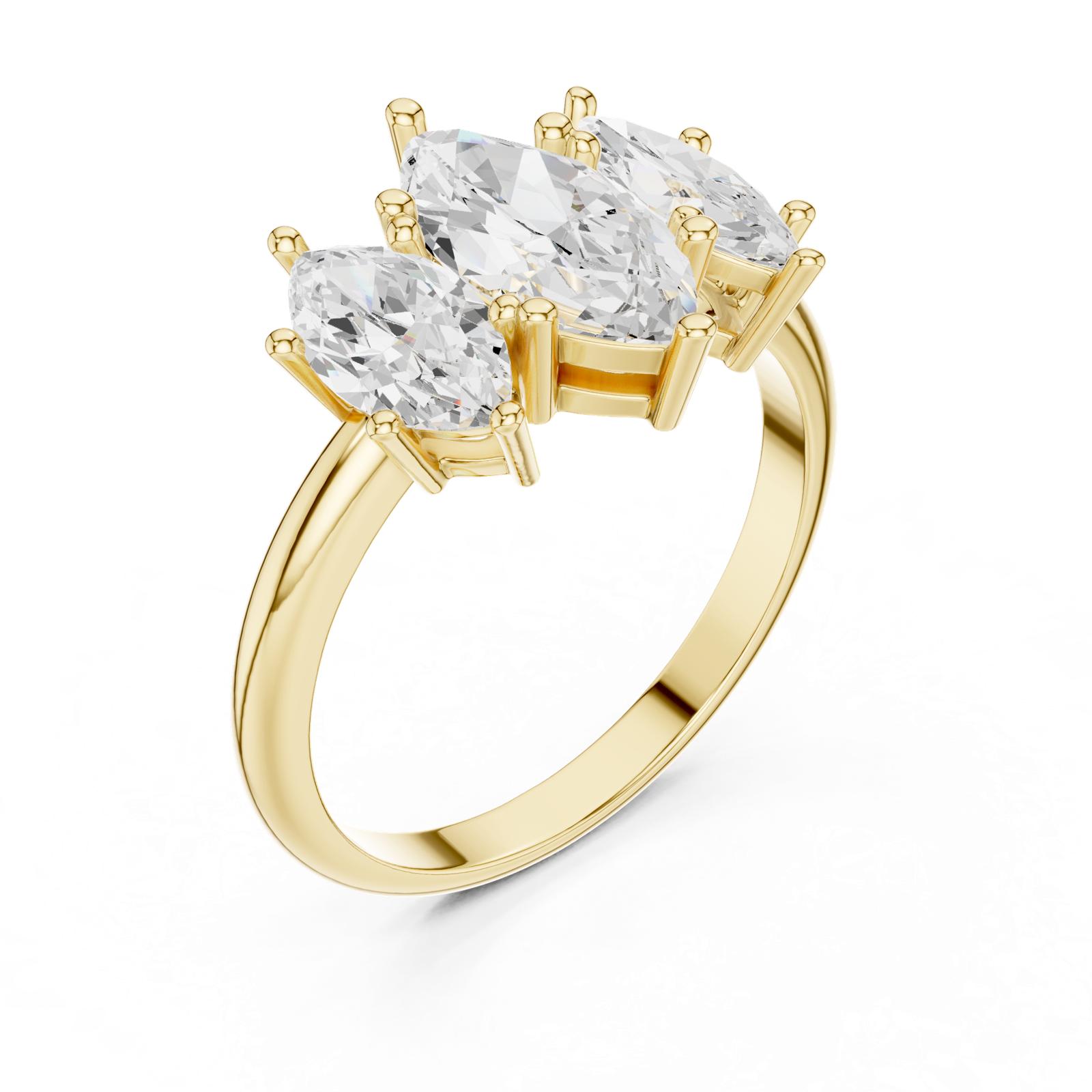 Gold Ring DDLR-1106, Yellow Gold, view 2