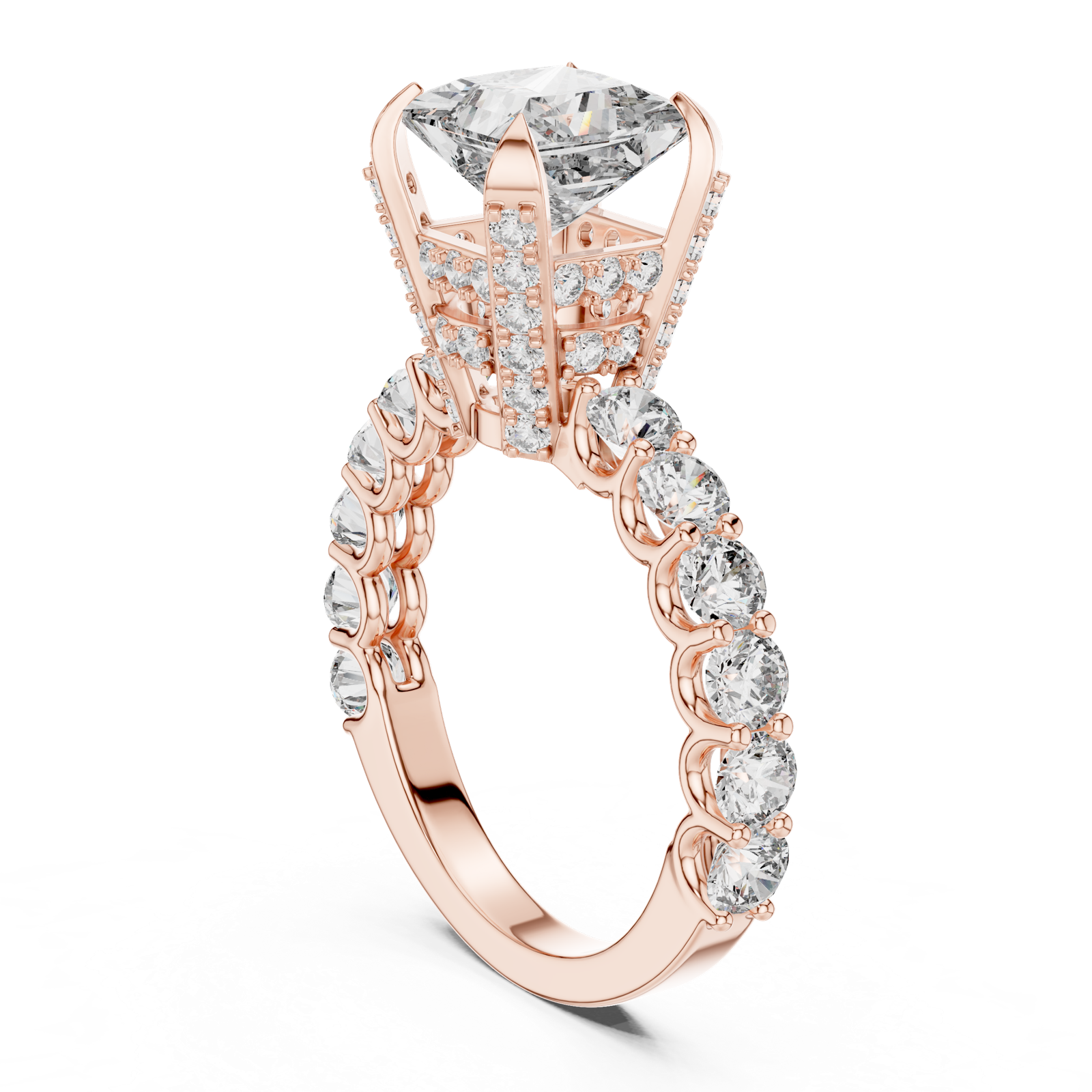 Gold Ring LR-0057, Rose Gold, view 1