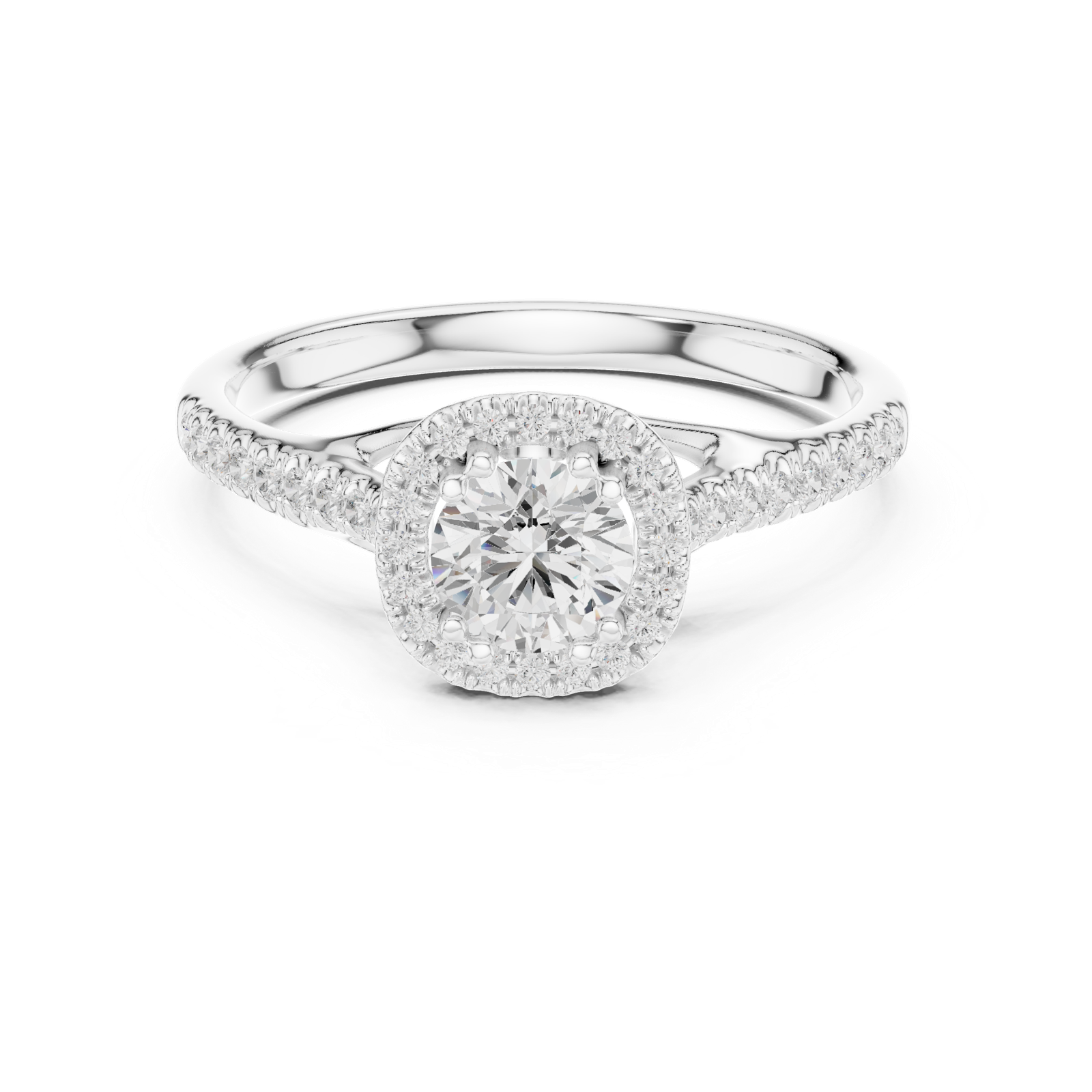 Gold Ring LR-0227, White Gold