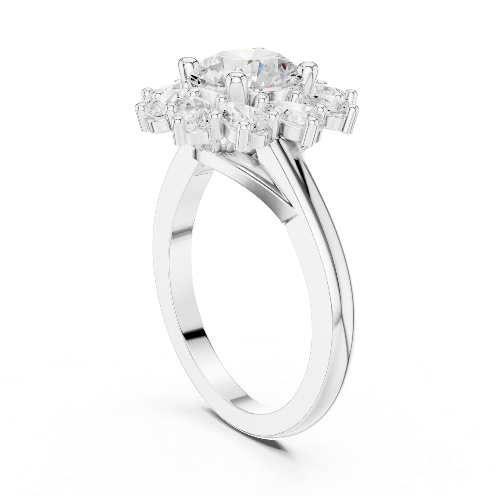 Gold Ring DDLR-405, White Gold