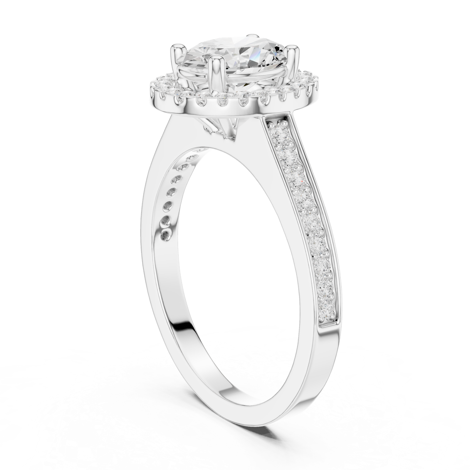 Gold Ring DDLR-417, White Gold