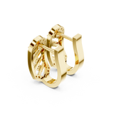 14K Solid Gold Lab Diamond Cluster Earrings, Yellow Gold, view 2