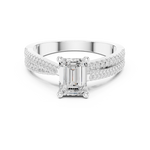 Gold Ring DDLR-403, White Gold, view 4