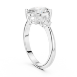 Gold Jewelry L35-66, Oval center stone, White Gold, view 1