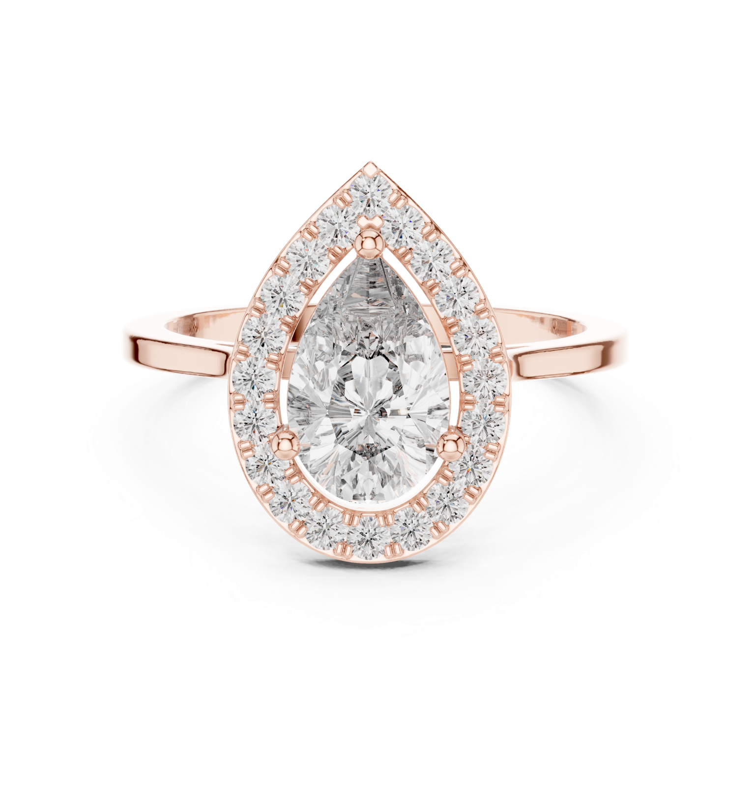 Gold Ring ALR-226, Rose Gold, view 4