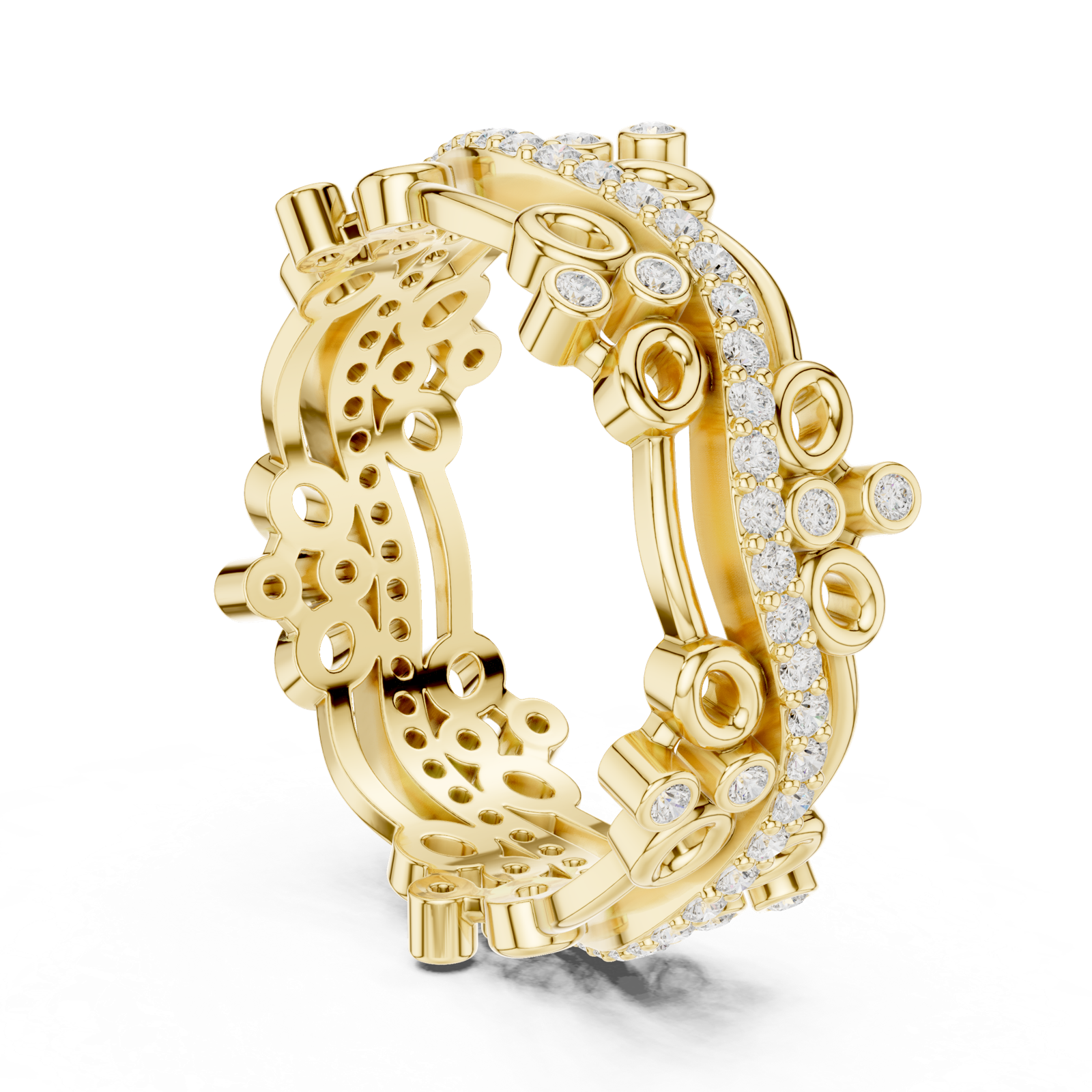 Gold Ring R44, Yellow Gold, view 1