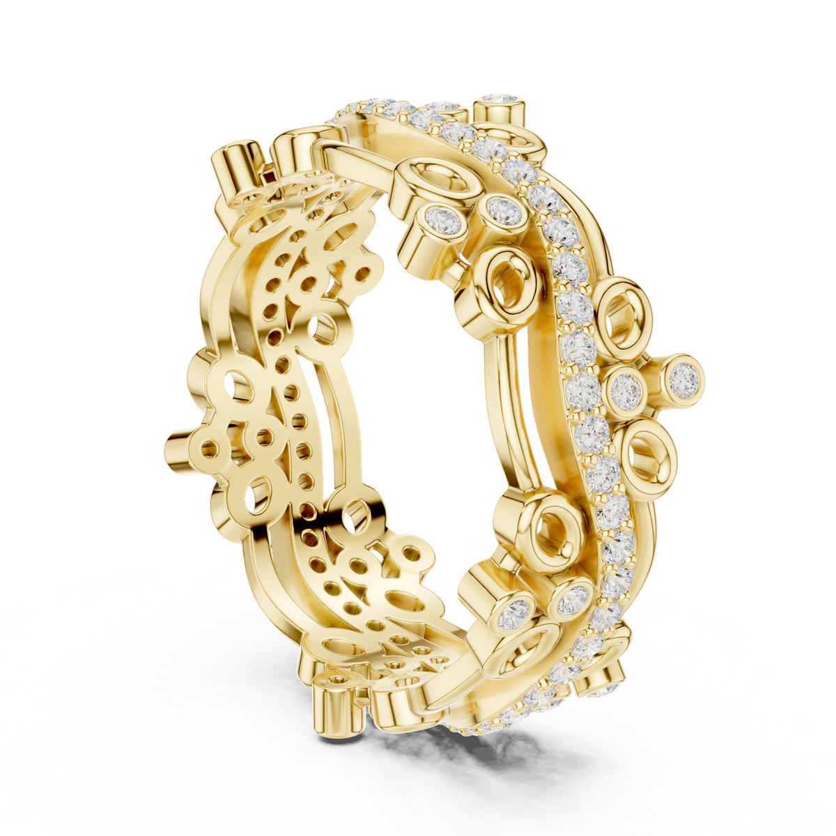 Gold Ring R44, Yellow Gold, view 1