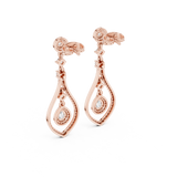 Gold Earrings 3-10006E_115_M, Rose Gold, view 3