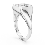 Gold Jewelry L36-4, Princess center stone, White Gold, view 1