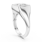 Gold Jewelry L36-4, Princess center stone, White Gold, view 1
