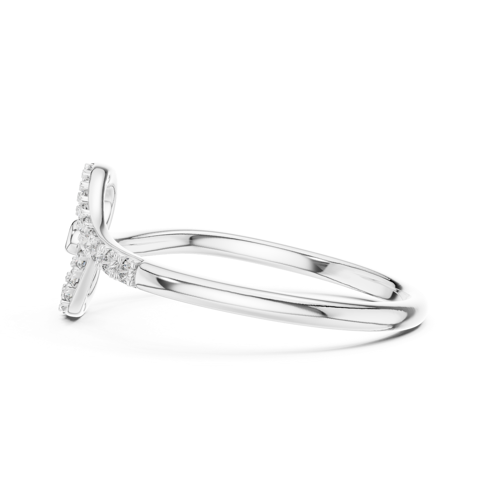 Gold Ring 12-10049@L, White Gold, view 3