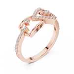 Gold Ring LR-01 (56), Rose Gold, view 2
