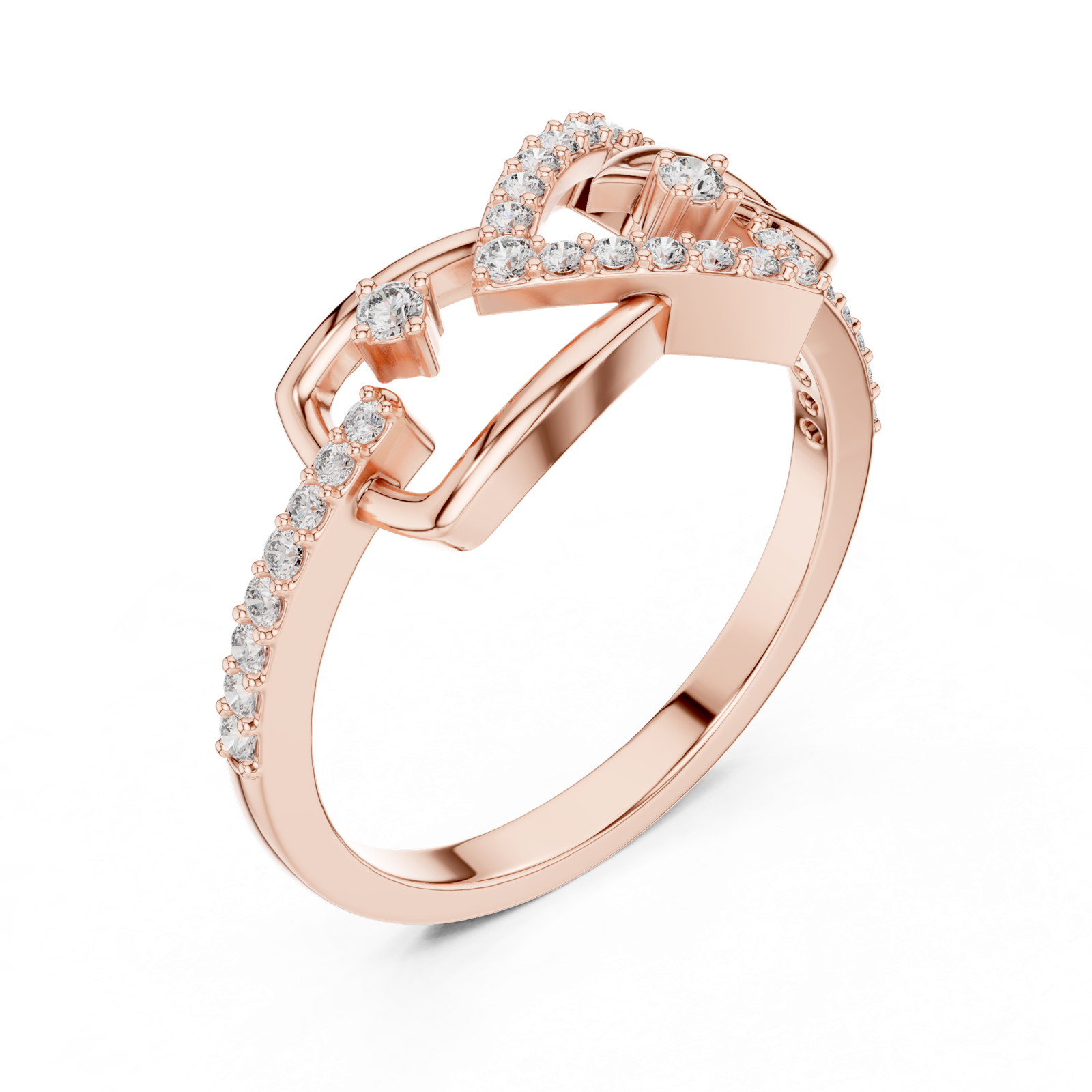 Gold Ring LR-01 (56), Rose Gold, view 2