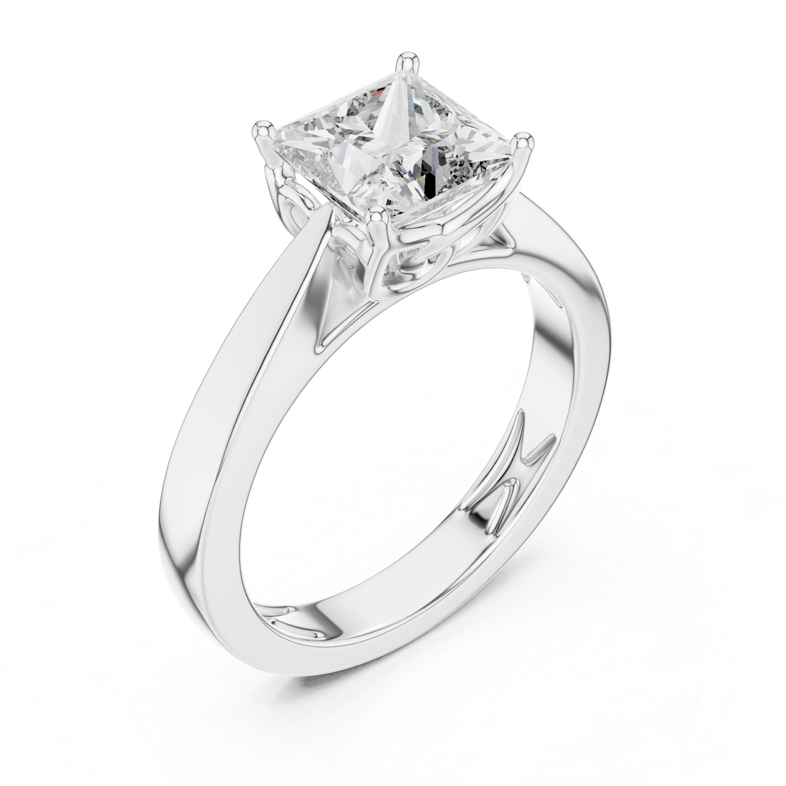 Gold Ring DDLR-052, White Gold, view 2
