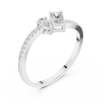 Gold Ring HLR-221, White Gold, view 2
