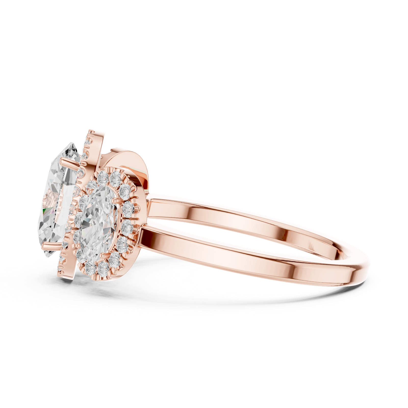 Gold Ring DDLR-1062, Rose Gold, view 3