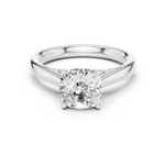 Gold Jewelry, Cushion center stone, White Gold