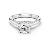 Gold Jewelry, Cushion center stone, White Gold
