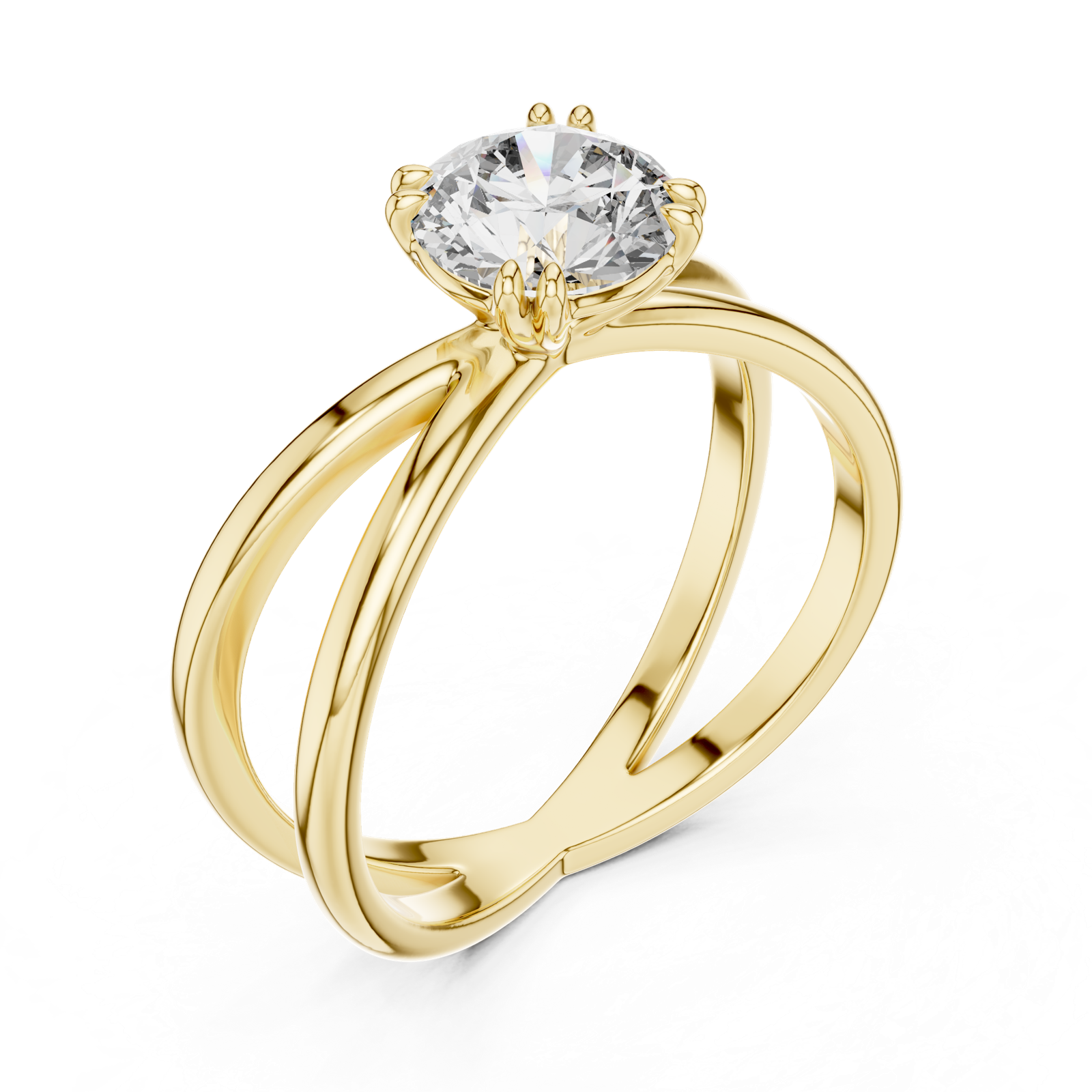 Gold Ring LR-0021, Yellow Gold, view 2