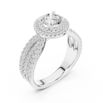 Gold Ring LR-0213, White Gold, view 2